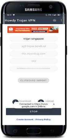 Howdy Trojan VPN para teléfonos Android